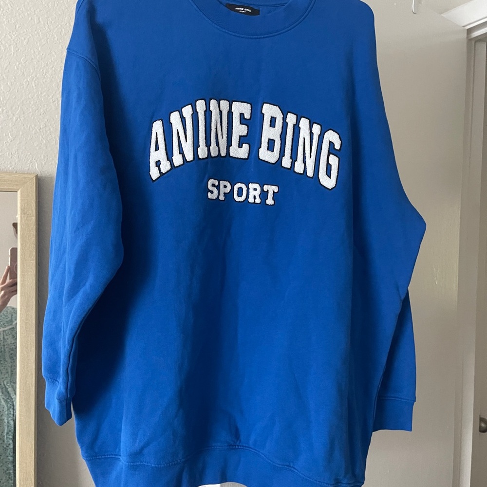 Anine Bing Royal Blue Sport Sweatshirt